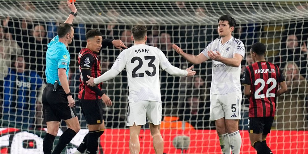 Harry Maguire Terancam Sanksi Tambahan Usai Emosi ke Ofisial di Laga Bournemouth vs Manchester United