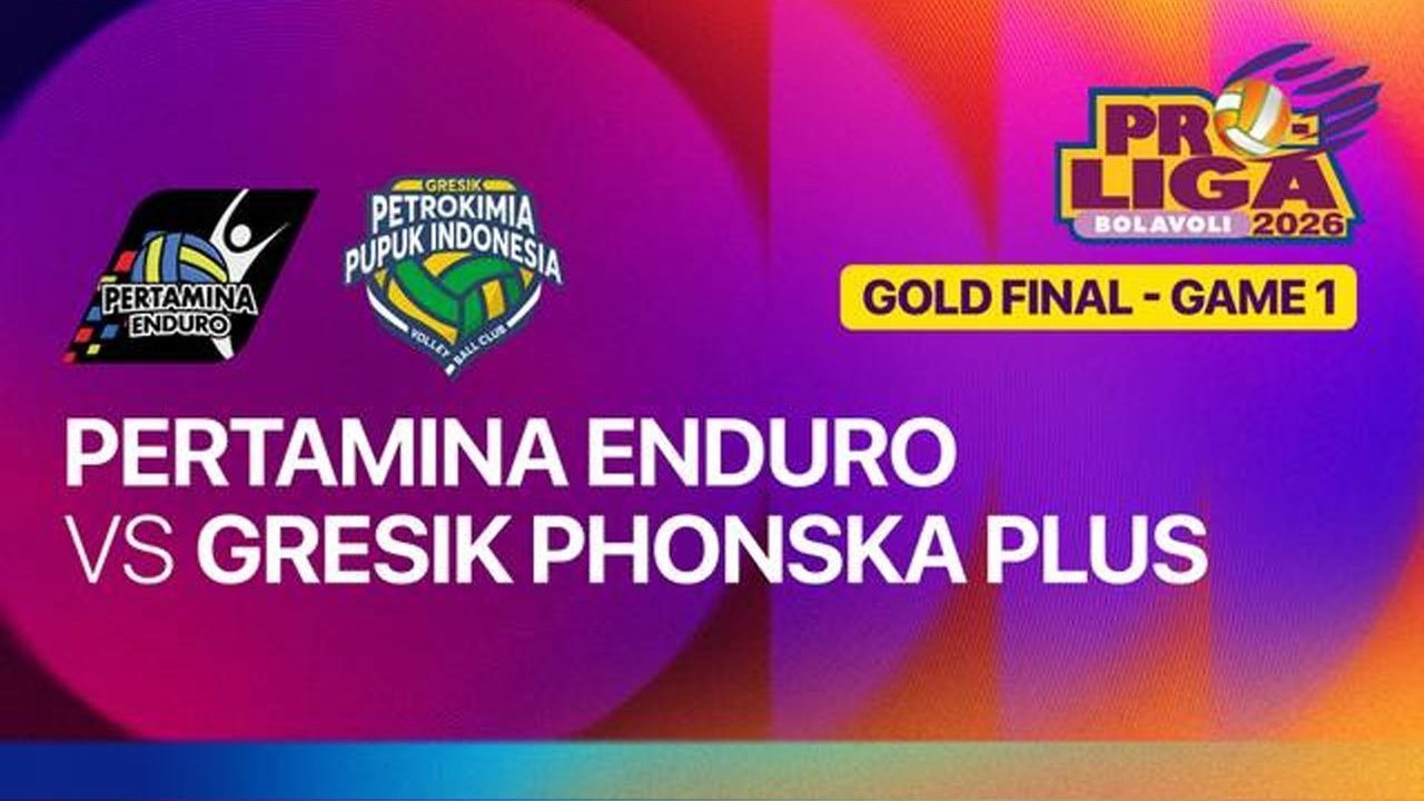 Nonton Live Streaming Jakarta Pertamina Enduro vs Gresik Phonska Pupuk Indonesia di Grand Final Proliga 2026 di MOJI, 24 April 2026