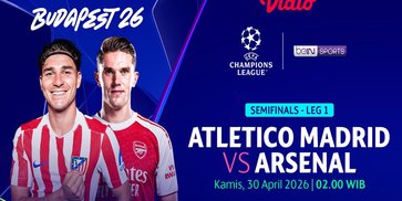 Link Live Streaming Atletico Madrid vs Arsenal - Semifinal Liga Champions