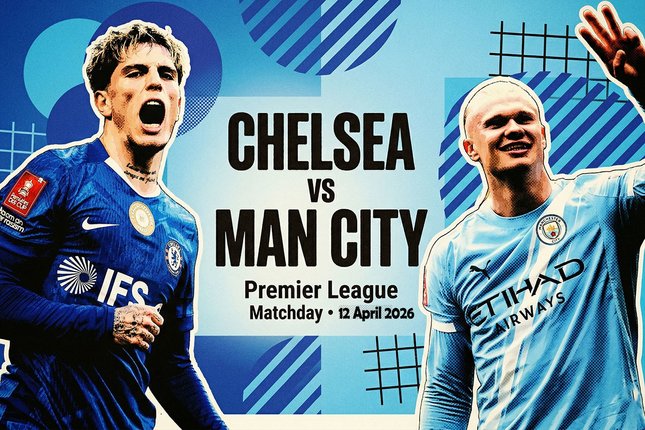 Pertemuan Chelsea Vs Manchester City pada lanjutan Premier League, 12 April 2026. (c) Bolanet