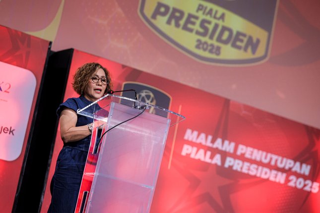 Emtek Group Kembali Jadi Rumah Piala Presiden Direktur Emtek Media, Harsiwi Achmad dalam Malam Penutupan Piala Presiden 2025 (c) Bola.net/Bagaskara Lazuardi