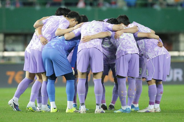 Jadwal Timnas Korea Selatan di Piala Dunia 2026 Skuad Timnas Korea Selatan sebelum menghadapi Timnas Austria (c) AP Photo/Heinz-Peter Bader