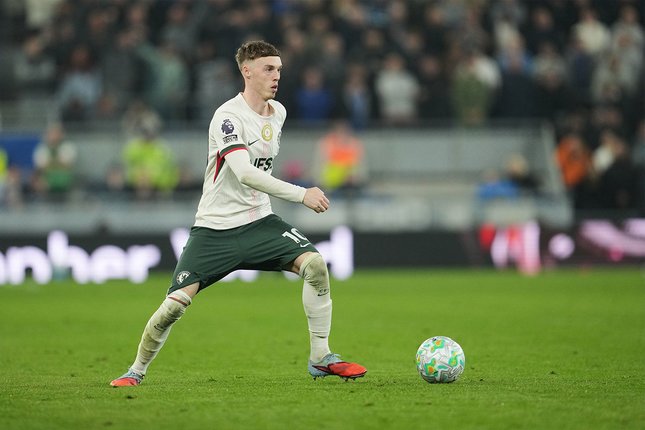 Aksi Cole Palmer ketika Chelsea melawan Everton, 22 Maret 2026 lalu di lanjutan Premier League 2025-2026. (c) AP Photo/Jon Super