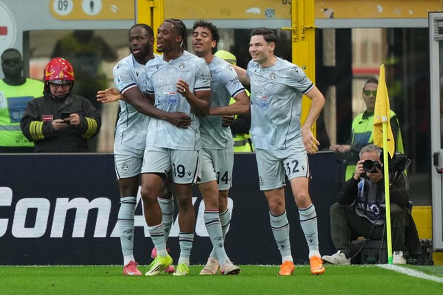 Babak pertama Milan vs Udinese