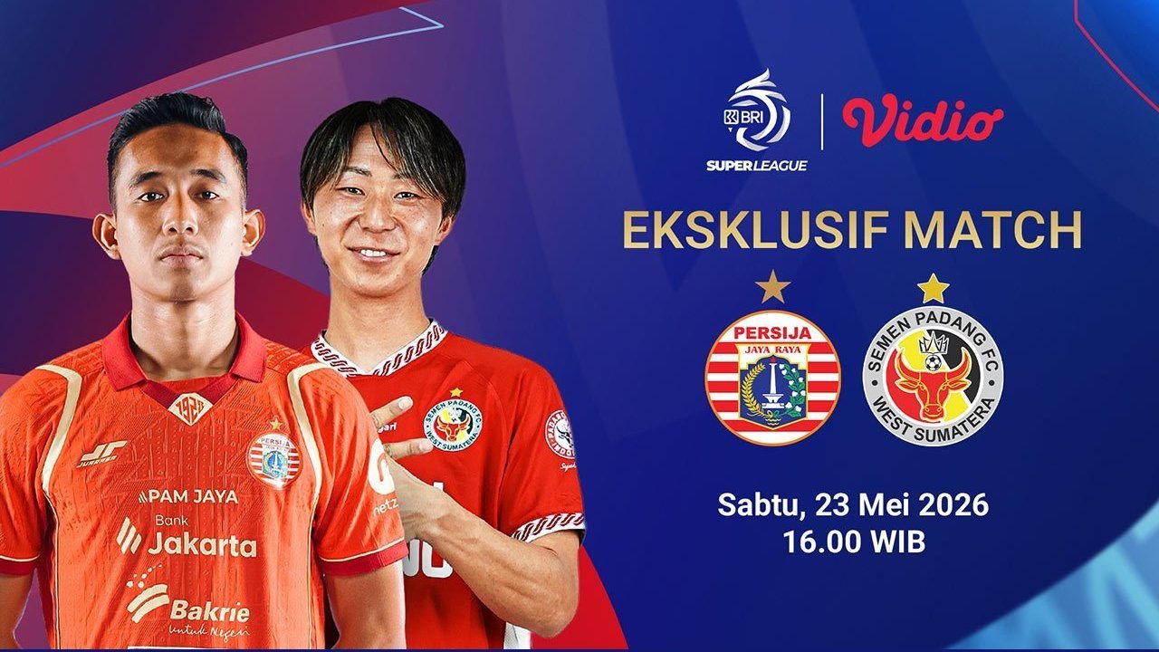 Jadwal Siaran Langsung Eksklusif Persija vs Semen Padang di Vidio Jadwal Siaran Langsung Eksklusif Persija vs Semen Padang di Vidio