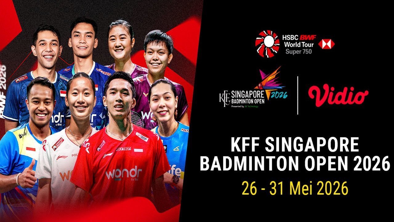 Saksikan BWF KFF Singapore Badminton Open 2026: Cek Jadwal Live Streaming di Vidio! Saksikan BWF KFF Singapore Badminton Open 2026: Cek Jadwal Live Streaming di Vidio!