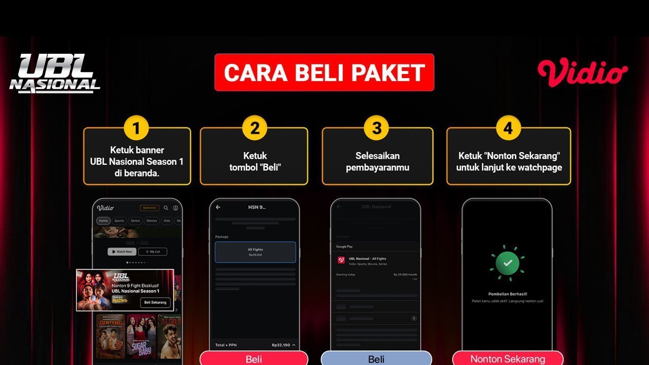 Cara Pay Per View UBL Nasional Season 1, Cuma Rp29 Ribu! Live Streaming di Vidio Cara Pay Per View UBL Nasional Season 1, Cuma Rp29 Ribu! Live Streaming di Vidio