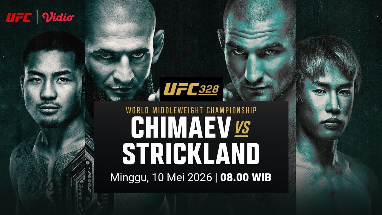 Link Live Streaming UFC 328: Chimaev vs Strickland di Vidio, 10 Mei 2026