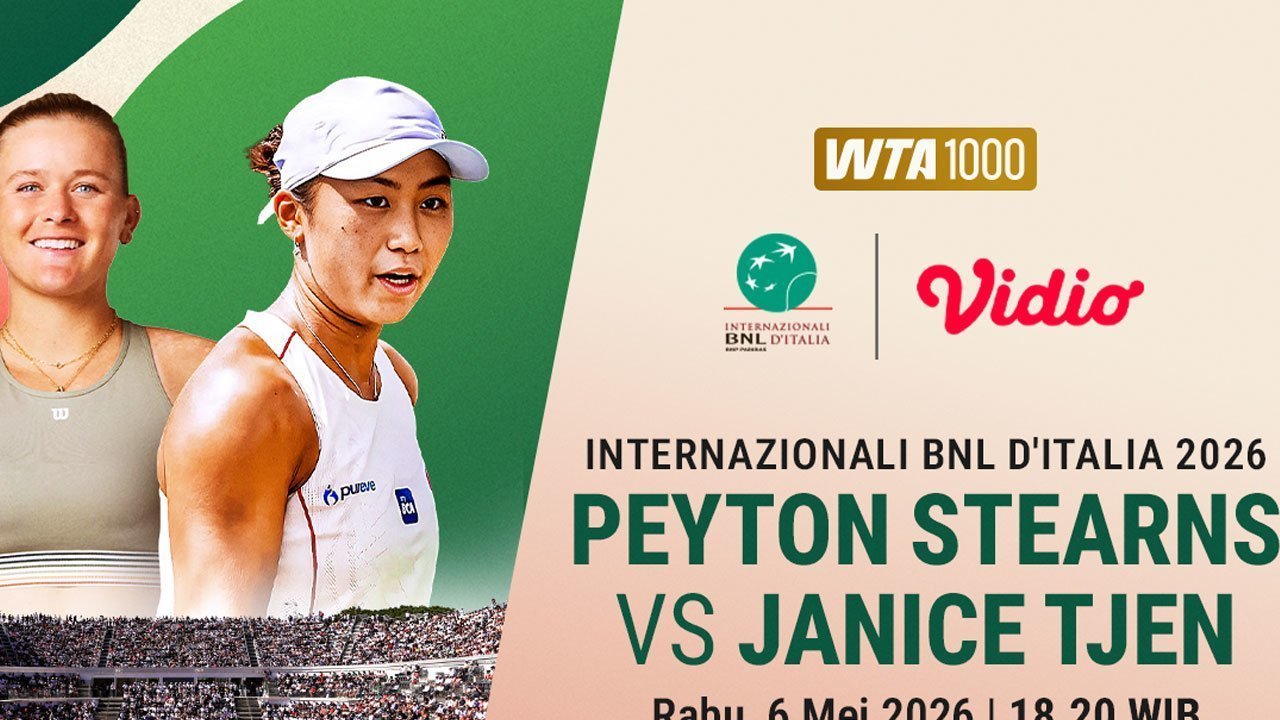 Siaran Langsung WTA Internazionali BNL d'Italia: Janice Tjen vs Peyton Tears di Vidio