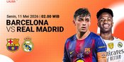 Link Live Streaming Barcelona vs Real Madrid di Vidio, 11 Mei 2026
