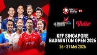 Saksikan BWF KFF Singapore Badminton Open 2026: Cek Jadwal Live Streaming di Vidio! Saksikan BWF KFF Singapore Badminton Open 2026: Cek Jadwal Live Streaming di Vidio!