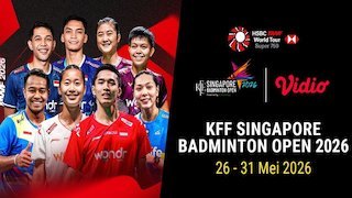 Saksikan BWF KFF Singapore Badminton Open 2026: Cek Jadwal Live Streaming di Vidio! Saksikan BWF KFF Singapore Badminton Open 2026: Cek Jadwal Live Streaming di Vidio!