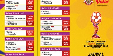 Catat Jadwal Pertandingan ASEAN U19 Boys Championship 2026 di Vidio Catat Jadwal Pertandingan ASEAN U19 Boys Championship 2026 di Vidio