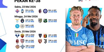 Jadwal dan Siaran Langsung Serie A 2025/26: Matchweek 38 di Vidio!