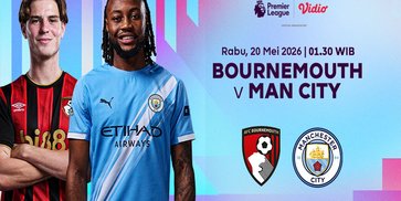 Link Live Streaming Bournemouth vs Manchester City di Vidio, 20 Mei 2026 Link Live Streaming Bournemouth vs Manchester City di Vidio, 20 Mei 2026