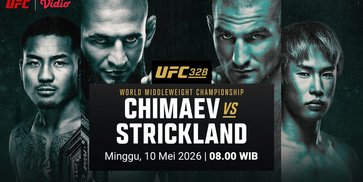 Link Live Streaming UFC 328: Chimaev vs Strickland di Vidio, 10 Mei 2026