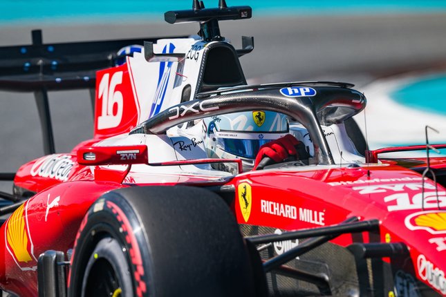 Pembalap Scuderia Ferrari HP, Charles Leclerc (c) AP Photo/Danny Karnik