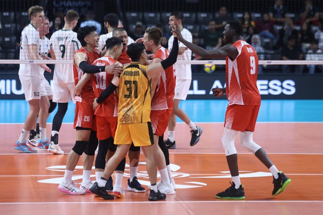 Jakarta Bhayangkara Presisi saat berlaga di AVC Mens Champions League 2026. (c) AVC