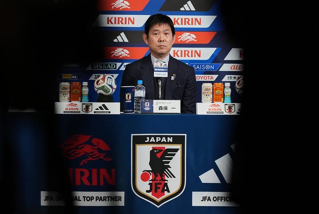 Pernyataan Sikap dan Tekad Kuat Samurai Blue Pelatih Jepang, Hajime Moriyasu saat konferensi pers pengumuman skuad untuk Piala Dunia 2026, 16 Mei 2026 lalu di Tokyo. (c) AP Photo/Eugene Hoshiko