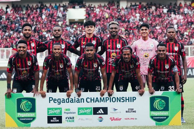 Hukuman Berat Belum Menghentikan Kerusuhan Starting XI Persipura Jayapura pada pertandingan Pegadaian Championship 2025/2026 (c) Dok. Persipura