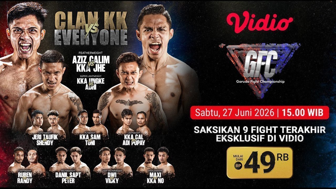 Jadwal Combat Sports: Garuda Fight Championship Series 2 Akhir Pekan Ini di Vidio Jadwal Combat Sports: Garuda Fight Championship Series 2 Akhir Pekan Ini di Vidio