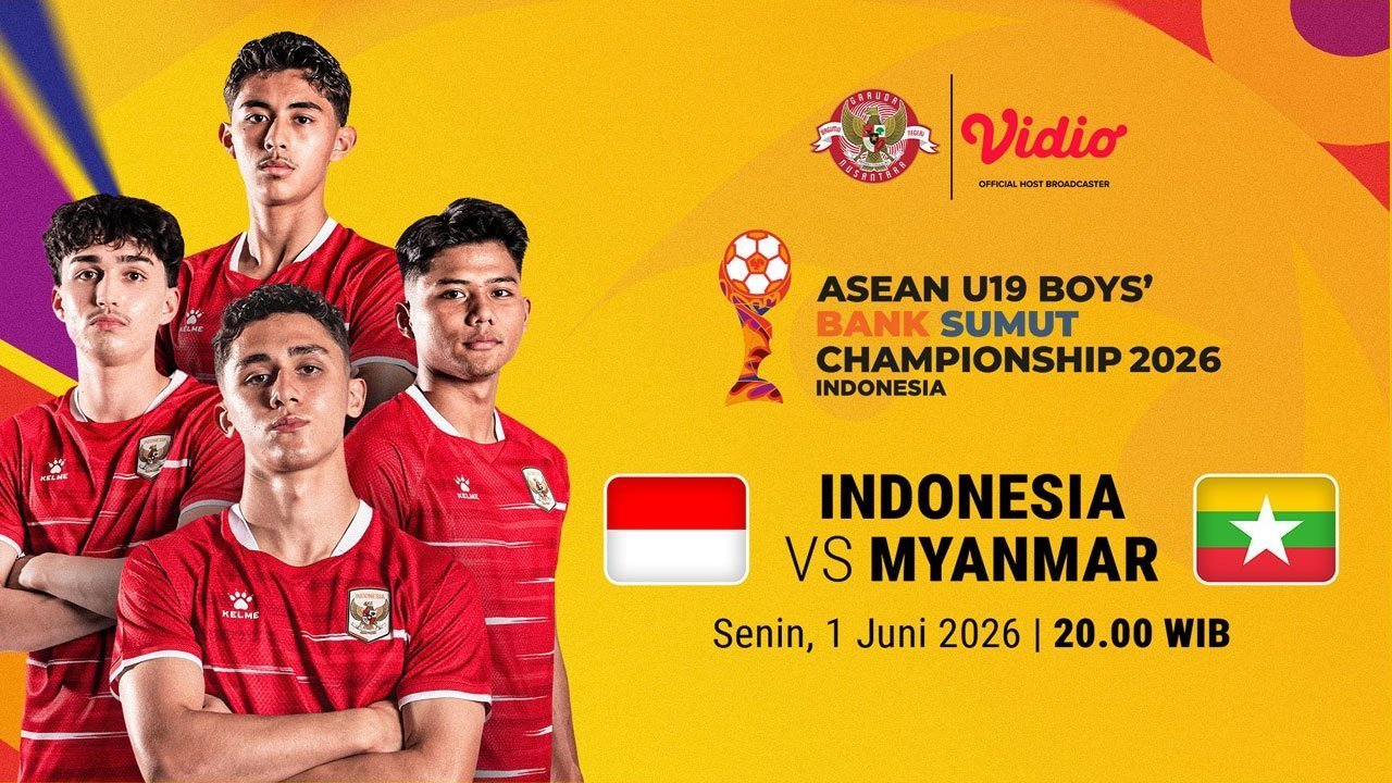 Saksikan ASEAN U19 Boys Championship 2026: Indonesia vs Myanmar di Vidio Saksikan ASEAN U19 Boys Championship 2026: Indonesia vs Myanmar di Vidio