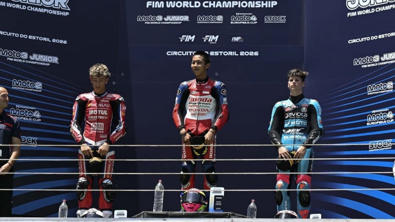 Kiandra Ramadhipa Gores Rekor Mentereng untuk Indonesia Usai Menangi Moto3 Junior Portugal 2026 Kiandra Ramadhipa Gores Rekor Mentereng untuk Indonesia Usai Menangi Moto3 Junior Portugal 2026