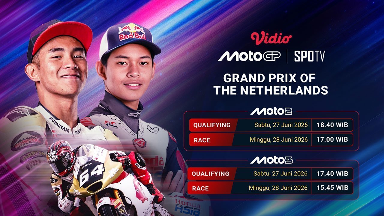 Moto3 & Moto2 Grand Prix of Netherlands: Uji Setelan Sasis dan Mesin di The Cathedral Live di Vidio