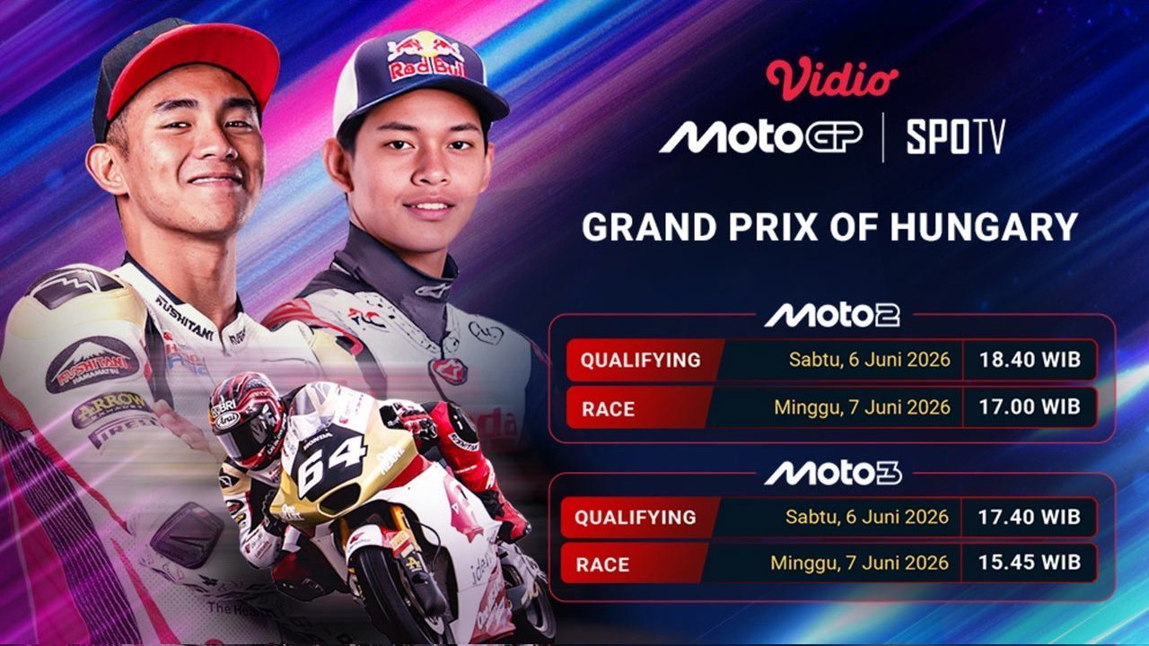Jadwal Moto2 & Moto3 Grand Prix of Hungary: Live Streaming Hanya di Vidio