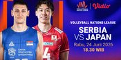Siaran Langsung Volleyball Nations League (VNL) 2026 - Serbia vs Jepang di Vidio Siaran Langsung Volleyball Nations League (VNL) 2026 - Serbia vs Jepang di Vidio