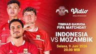 Ayo Dukung Timnas Garuda! Saksikan FIFA Matchday: Indonesia vs Mozambik di Vidio Ayo Dukung Timnas Garuda! Saksikan FIFA Matchday: Indonesia vs Mozambik di Vidio