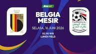 Tempat Menonton Belgia vs Mesir di Piala Dunia 2026: Main Jam Berapa? Tempat Menonton Belgia vs Mesir di Piala Dunia 2026: Main Jam Berapa?