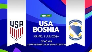 Prediksi Piala Dunia 2026: Amerika Serikat vs Bosnia dan Herzegovina 2 Juli 2026