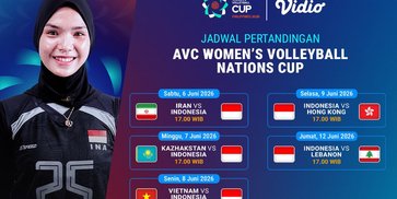 Jadwal Timnas Voli Putri Indonesia di AVC Women's Volleyball Nation Cup di Vidio Jadwal Timnas Voli Putri Indonesia di AVC Women's Volleyball Nation Cup di Vidio