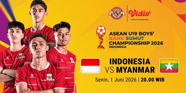Saksikan ASEAN U19 Boys Championship 2026: Indonesia vs Myanmar di Vidio