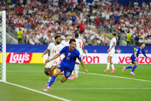 Inggris Efektif Manfaatkan Momentum Pemain Kroasia Petar Musa merayakan gol pada laga Grup L Piala Dunia 2026 antara Inggris vs Kroasia di Arlington, Texas, dekat Dallas, Rabu, 17 Juni 2026 (c) AP Photo/Julio Cortez