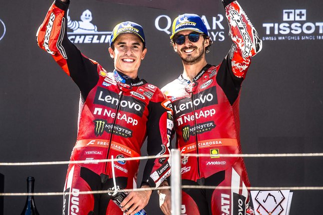 Jadwal MotoGP Jepang 2026 Hari Jumat dan Sabtu Pembalap Ducati Lenovo Team, Marc Marquez dan Pecco Bagnaia (c) Ducati Corse