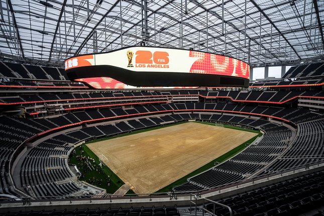 Stadion SoFi saat disiapkan untuk Piala Dunia 2026, 12 Mei 2026 (c) AP Photo/Jae C. Hong