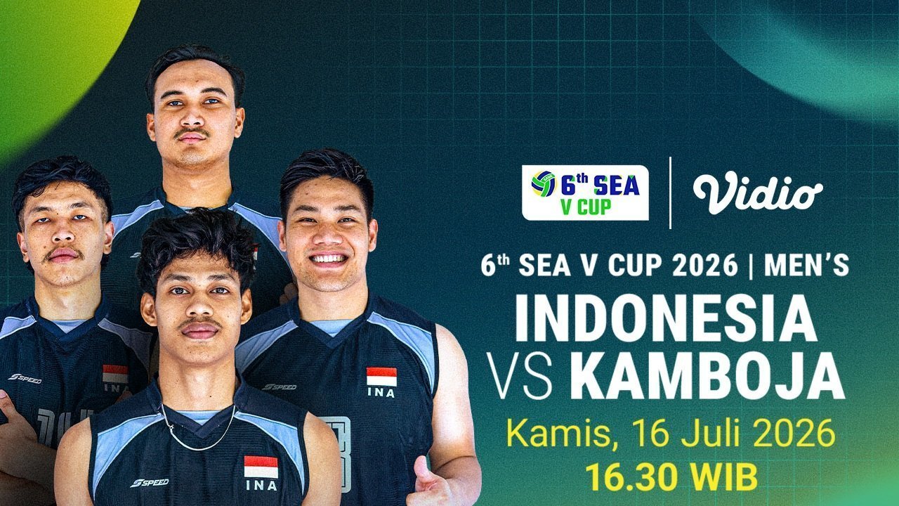 SEA V Cup Men - Indonesia vs Kamboja: Bidik Kemenangan di Laga Awal Hanya di Vidio SEA V Cup Men - Indonesia vs Kamboja: Bidik Kemenangan di Laga Awal Hanya di Vidio