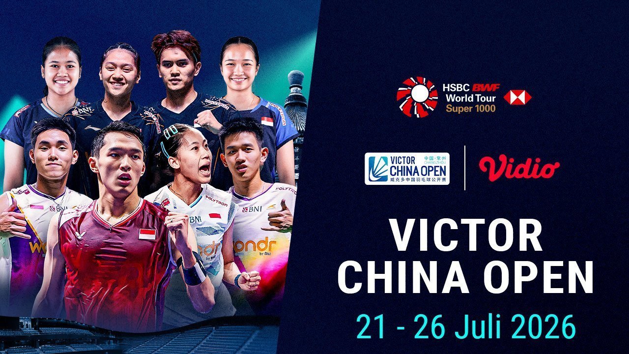 Jadwal Streaming Victor China Open 2026: Adu Kekuatan Pemain Elite di Vidio Jadwal Streaming Victor China Open 2026: Adu Kekuatan Pemain Elite di Vidio