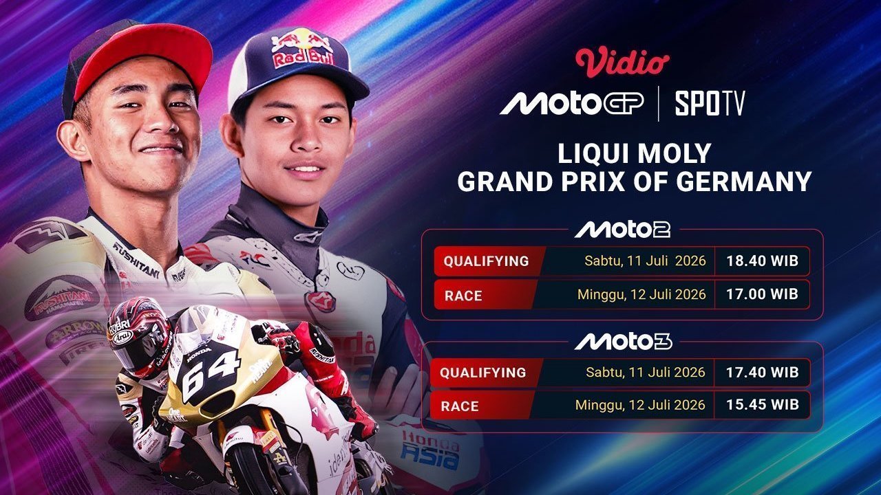 Moto3 dan Moto2 Liqui Moly Grand Prix of Germany: Momentum RIval Pangkas Jarak di Vidio Moto3 dan Moto2 Liqui Moly Grand Prix of Germany: Momentum RIval Pangkas Jarak di Vidio