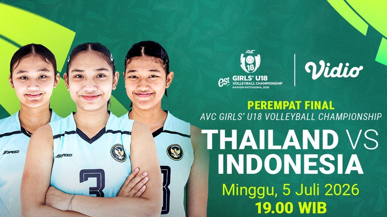 AVC Girls U18 Volleyball Championship Quarterfinal: Dukung Srikandi Muda vs Thailand di Vidio AVC Girls U18 Volleyball Championship Quarterfinal: Dukung Srikandi Muda vs Thailand di Vidio