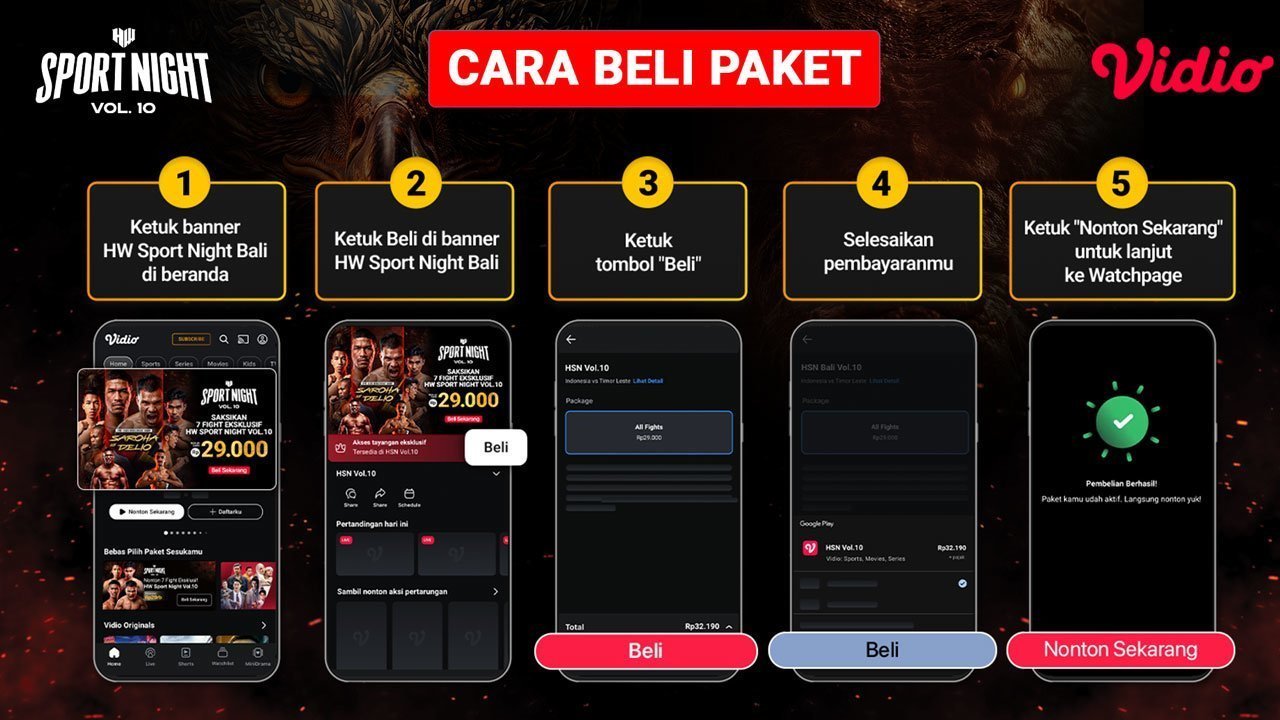 Cara Nonton Streaming HW Sport Night Vol 10: Duel Petarung Indonesia vs Timor Leste di Vidio Cara Nonton Streaming HW Sport Night Vol 10: Duel Petarung Indonesia vs Timor Leste di Vidio