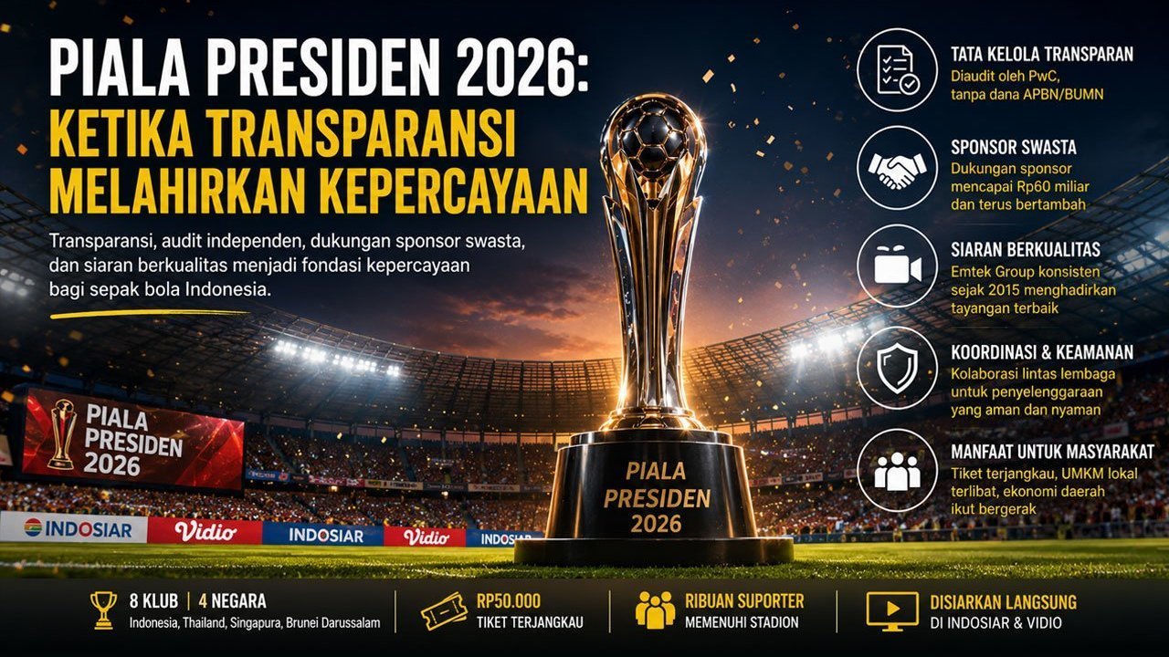 Piala Presiden 2026: Ketika Transparansi Melahirkan Kepercayaan Piala Presiden 2026: Ketika Transparansi Melahirkan Kepercayaan