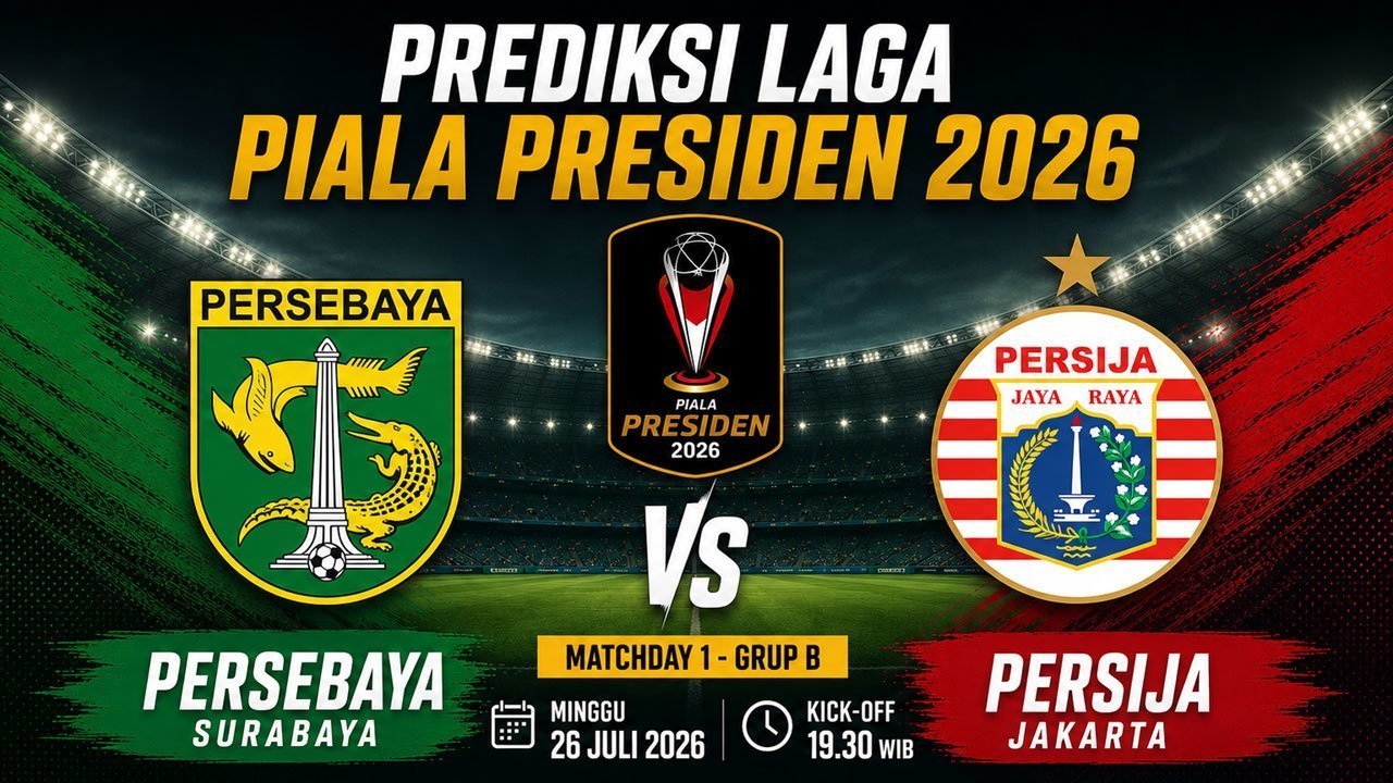 Prediksi Piala Presiden 2026: Persebaya vs Persija 26 Juli 2026 Prediksi Piala Presiden 2026: Persebaya vs Persija 26 Juli 2026