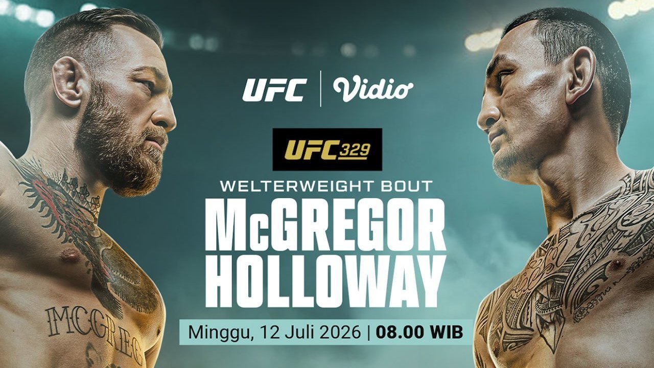 Saksikan UFC 329 McGregor vs Holloway: Dua Bintang UFC yang Kembali Bertemu di Vidio Saksikan UFC 329 McGregor vs Holloway: Dua Bintang UFC yang Kembali Bertemu di Vidio