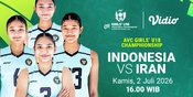 Nonton AVC Girls U18 Volleyball Championship - Indonesia vs Iran: Peluang Menuju Semifinal di Vidio Nonton AVC Girls U18 Volleyball Championship - Indonesia vs Iran: Peluang Menuju Semifinal di Vidio