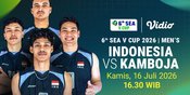 SEA V Cup Men - Indonesia vs Kamboja: Bidik Kemenangan di Laga Awal Hanya di Vidio SEA V Cup Men - Indonesia vs Kamboja: Bidik Kemenangan di Laga Awal Hanya di Vidio