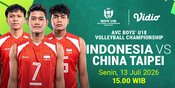 Indonesia vs China Taipei - AVC Boys U18 2026: Adu Strategi Tim Pemburu Kemenangan di Vidio Indonesia vs China Taipei - AVC Boys U18 2026: Adu Strategi Tim Pemburu Kemenangan di Vidio