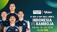 SEA V Cup Men - Indonesia vs Kamboja: Bidik Kemenangan di Laga Awal Hanya di Vidio SEA V Cup Men - Indonesia vs Kamboja: Bidik Kemenangan di Laga Awal Hanya di Vidio